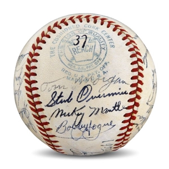 1951 World Champion New York Yankees Team Signed Baseball (PSA/DNA Near Mint 7) From the Casey Stengel Collection! 